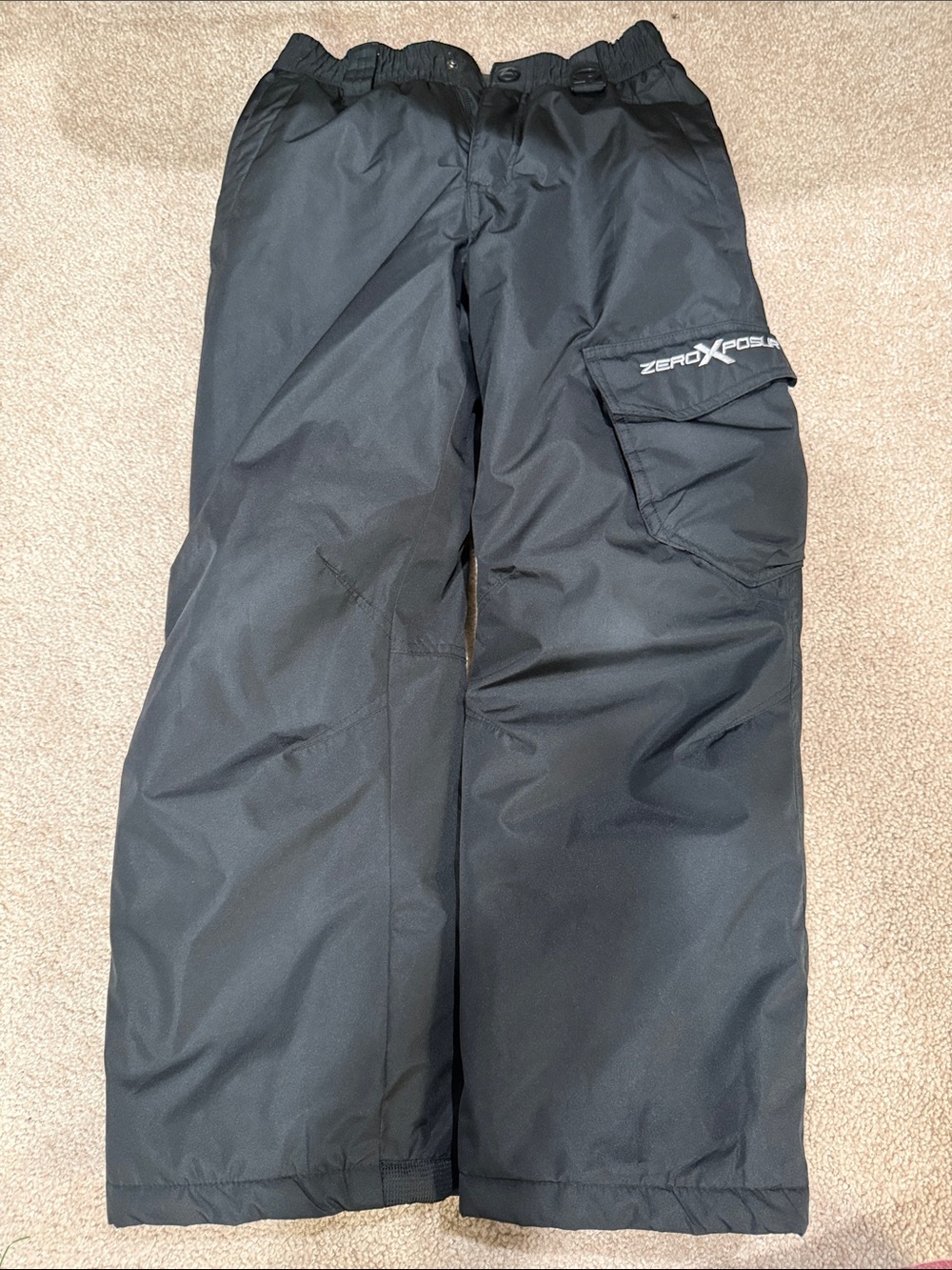 ZeroXposur Kids Black Water-Resistant Cargo Snow Pants